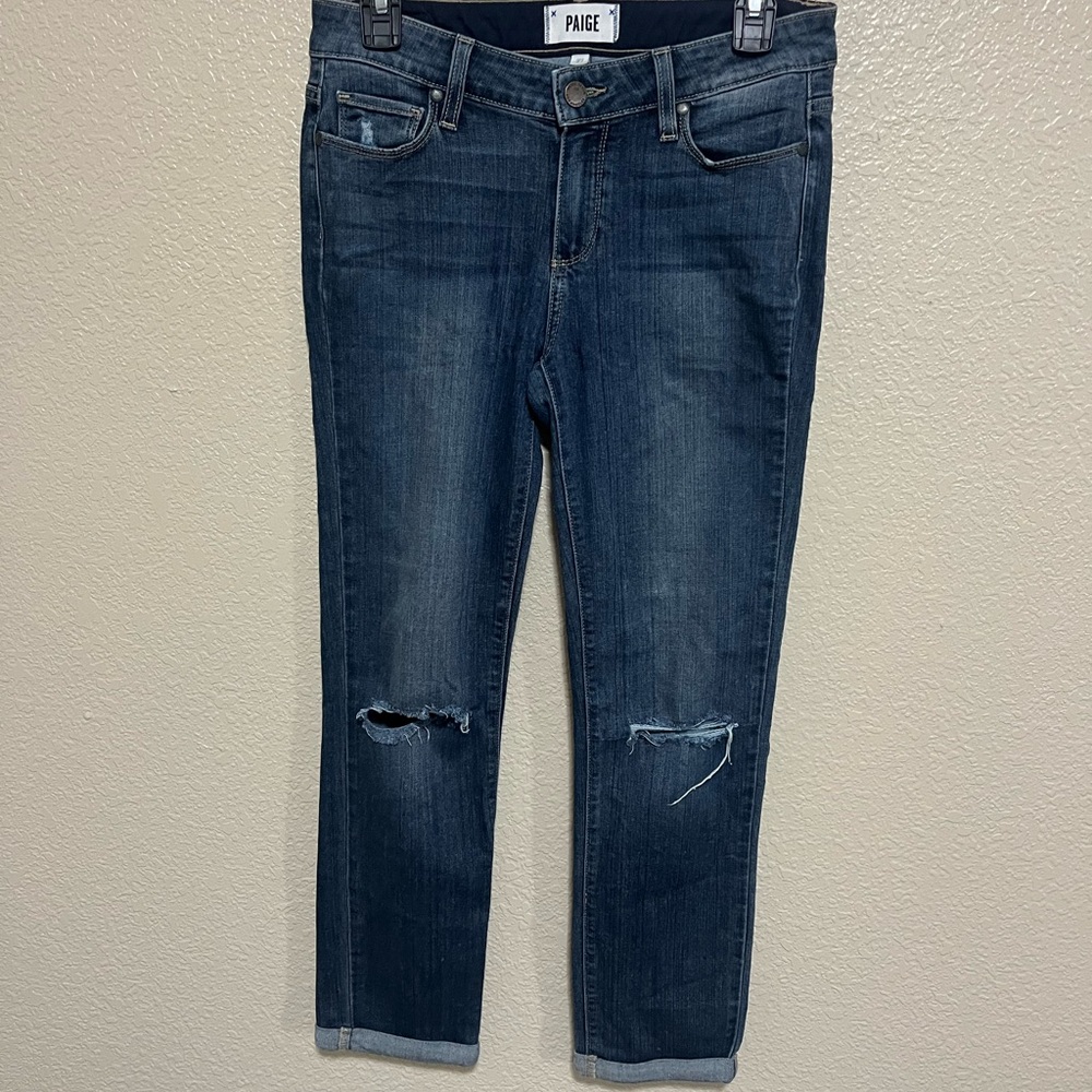 PAIGE Dark Blue Ankle Jeans